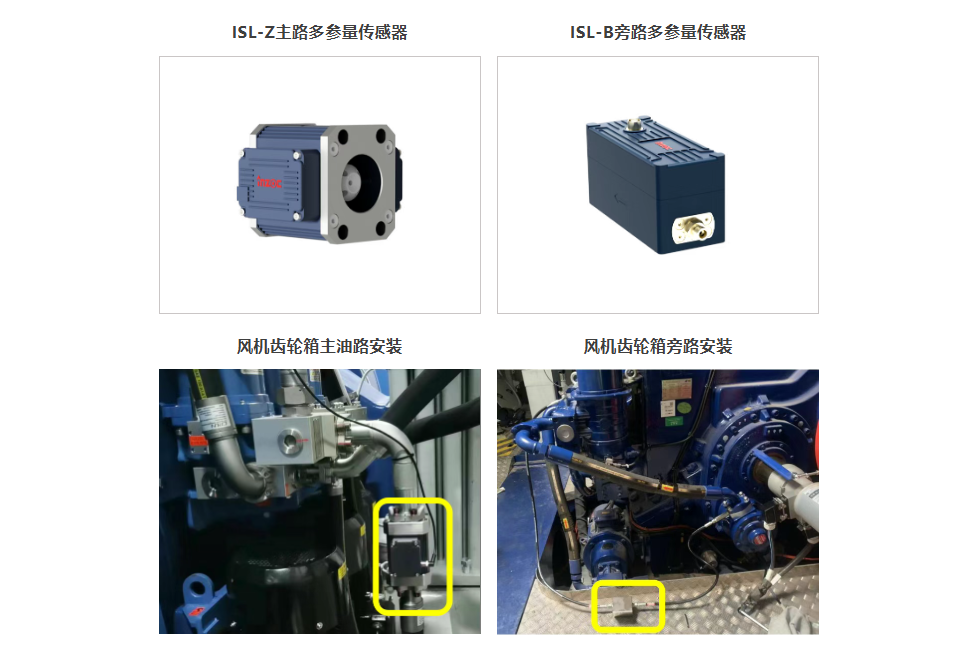 ISL-Z主路多參量傳感器 ISL-B旁路多參量傳感器 風(fēng)機齒輪箱主油路安裝 風(fēng)機齒輪箱旁路安裝